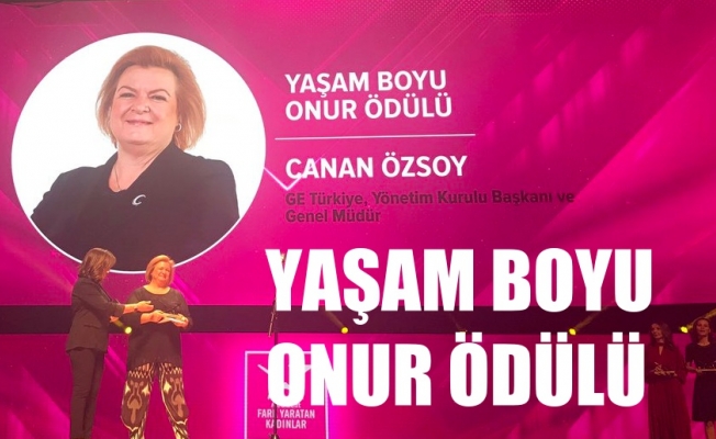 Canan Özsoy, 'Yaşam Boyu Onur' ödülüne layık görüldü