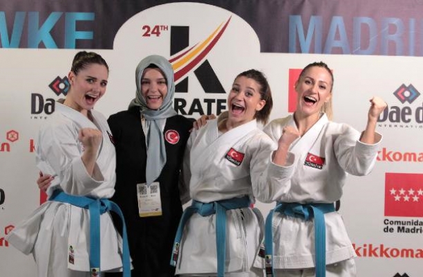 Türkiye Kadın Kata Milli Takımı üst üste 2'nci kez dünya 3'üncüsü oldu