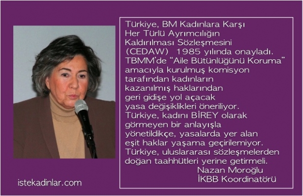 Nazan Moroğlu, "Türkiye, kadınlara karşı ayrımcılığı kaldıran CEDAW taahhüdüne uymalı"